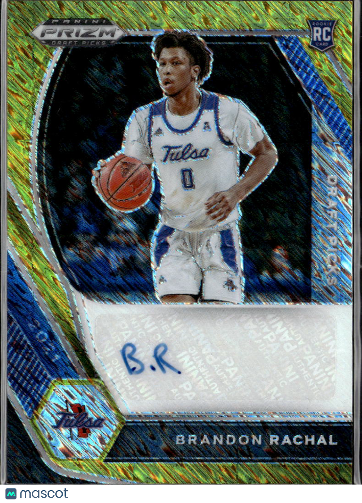 Brandon Rachal 2021 Prizm Draft Auto Autograph GOLD RC 5/10 Tulsa Golden