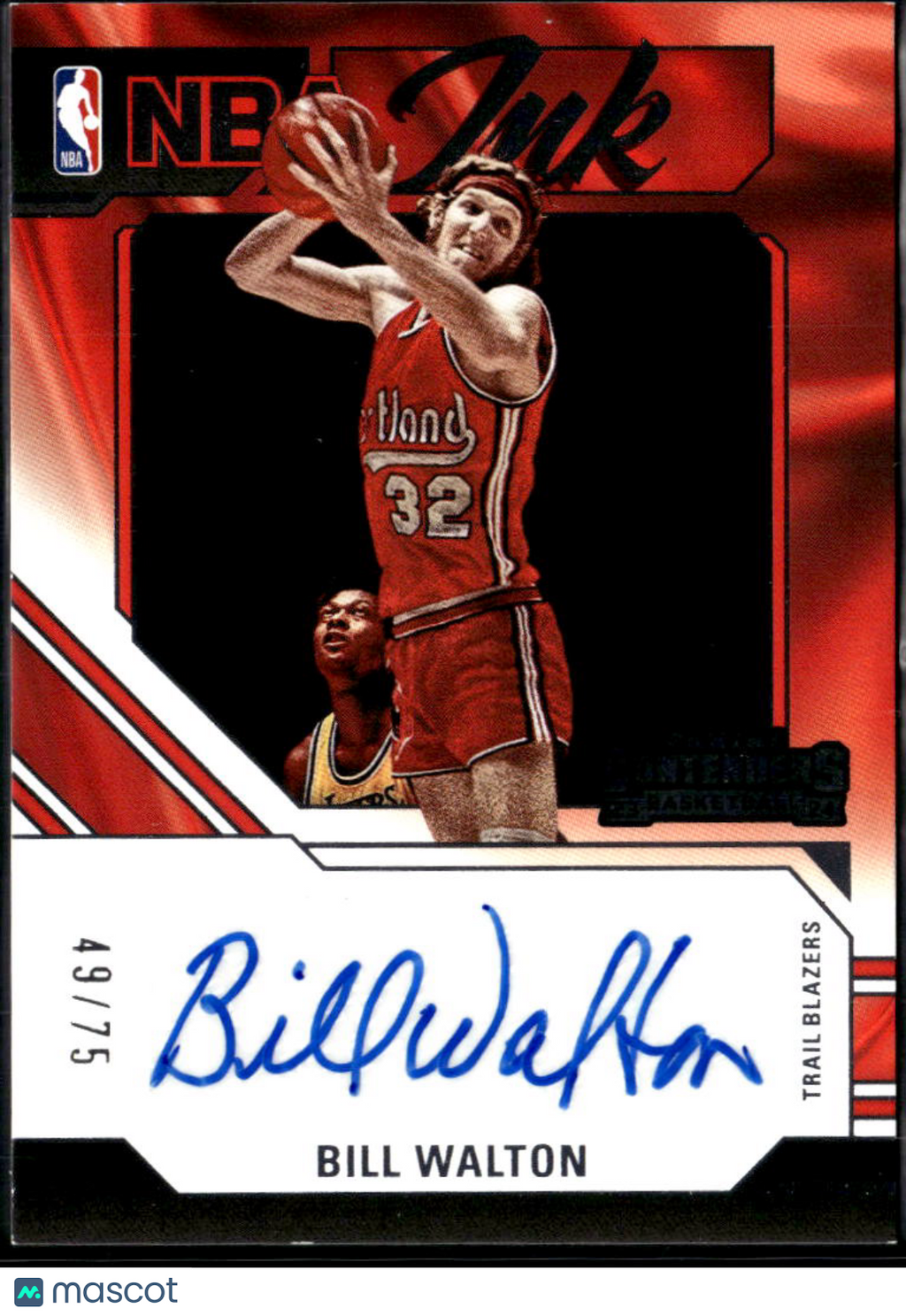 Bill Walton 2023-24 Contenders Auto Autograph 49/75 Portland Trail Blazers
