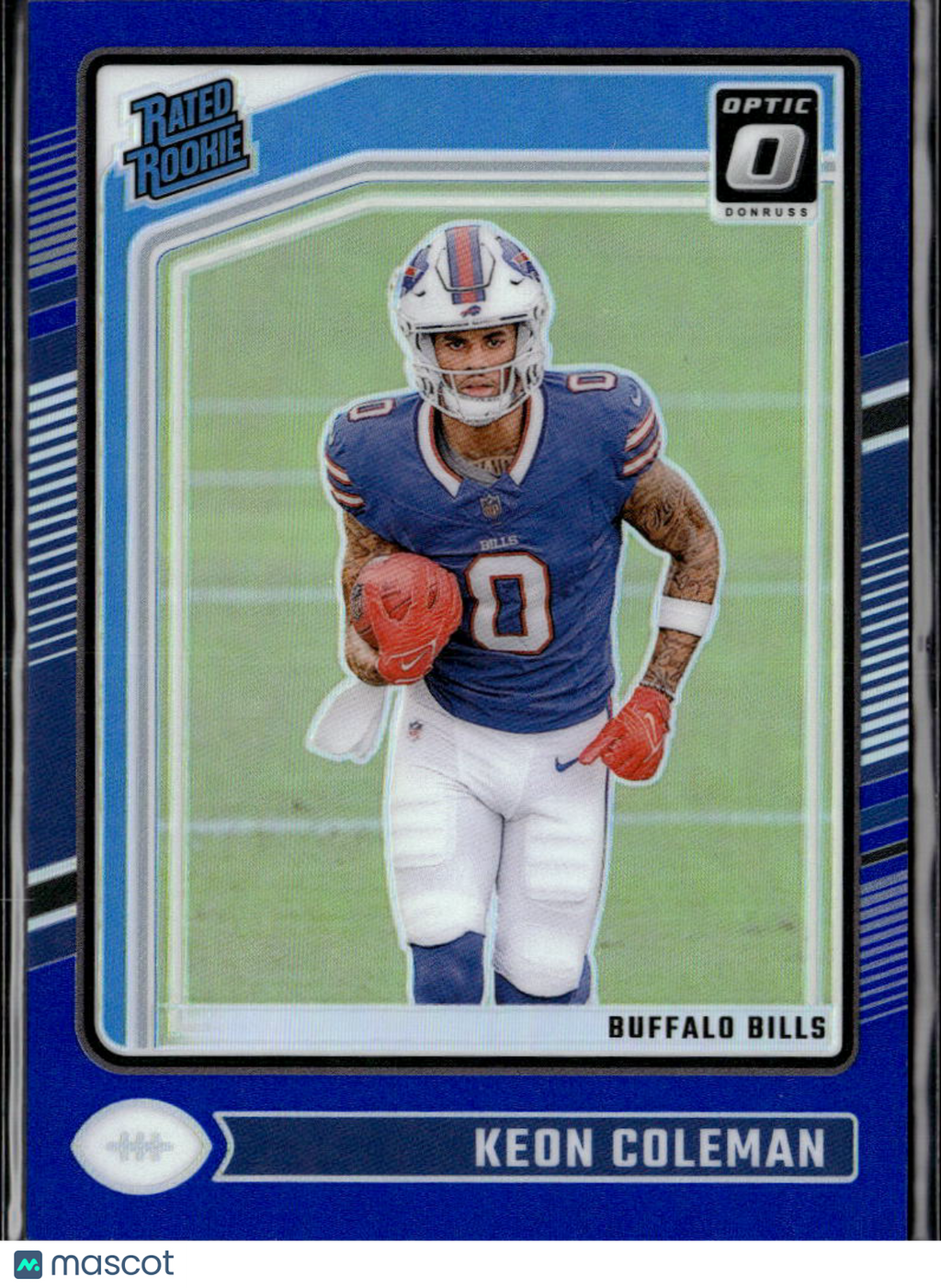 Keon Coleman 2024 Optic Rated Rookie Blue Prizm RC 79/199 Buffalo Bills
