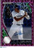 James Wood 2021 Prizm Draft Picks Auto Autograph Pink RC Washington Nationals