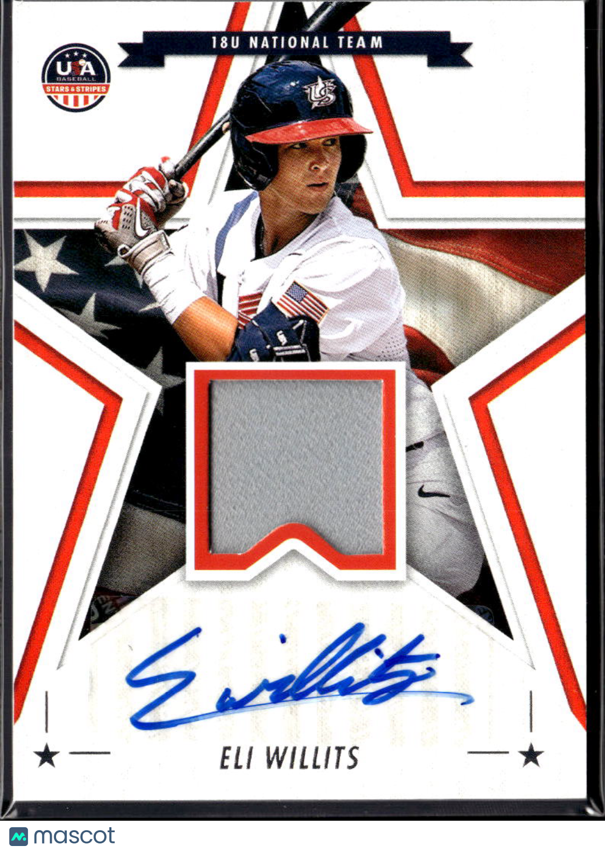 Eli Willits 2025 USA Baseball Stars & Stripes Auto Autograph Patch Nationals