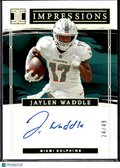Jaylen Waddle 2023 Impeccable Impressions Auto Autograph 24/49 Miami Dolphins