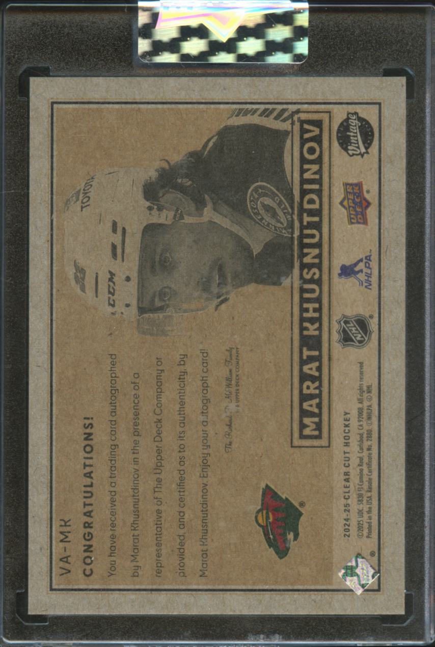Marat Khusnutdinov 2024-25 Upper Deck Vintage Auto Autograph Minnesota Wild