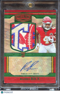 Rashee Rice 2023 Plates & Patches Auto Autograph LOGO Patch RC 8/10 KC Chiefs
