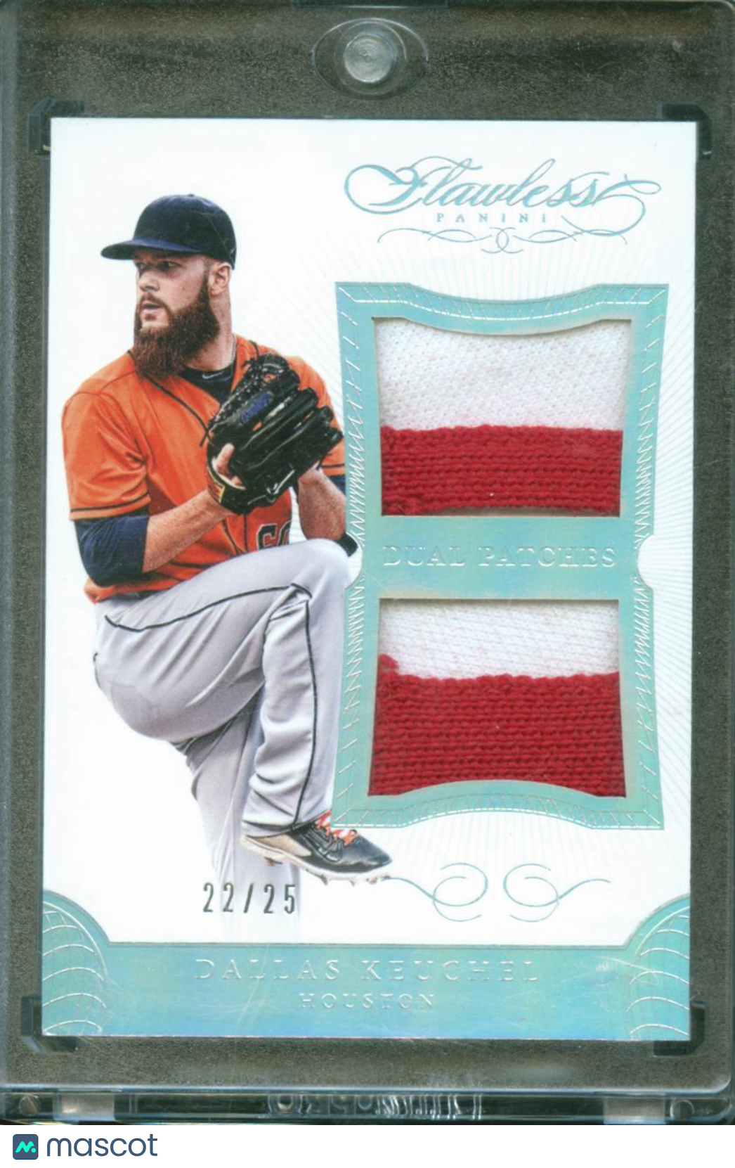 Dallas Keuchel 2016 Flawless Game Worn Jersey Patch 22/25 Houston Astros