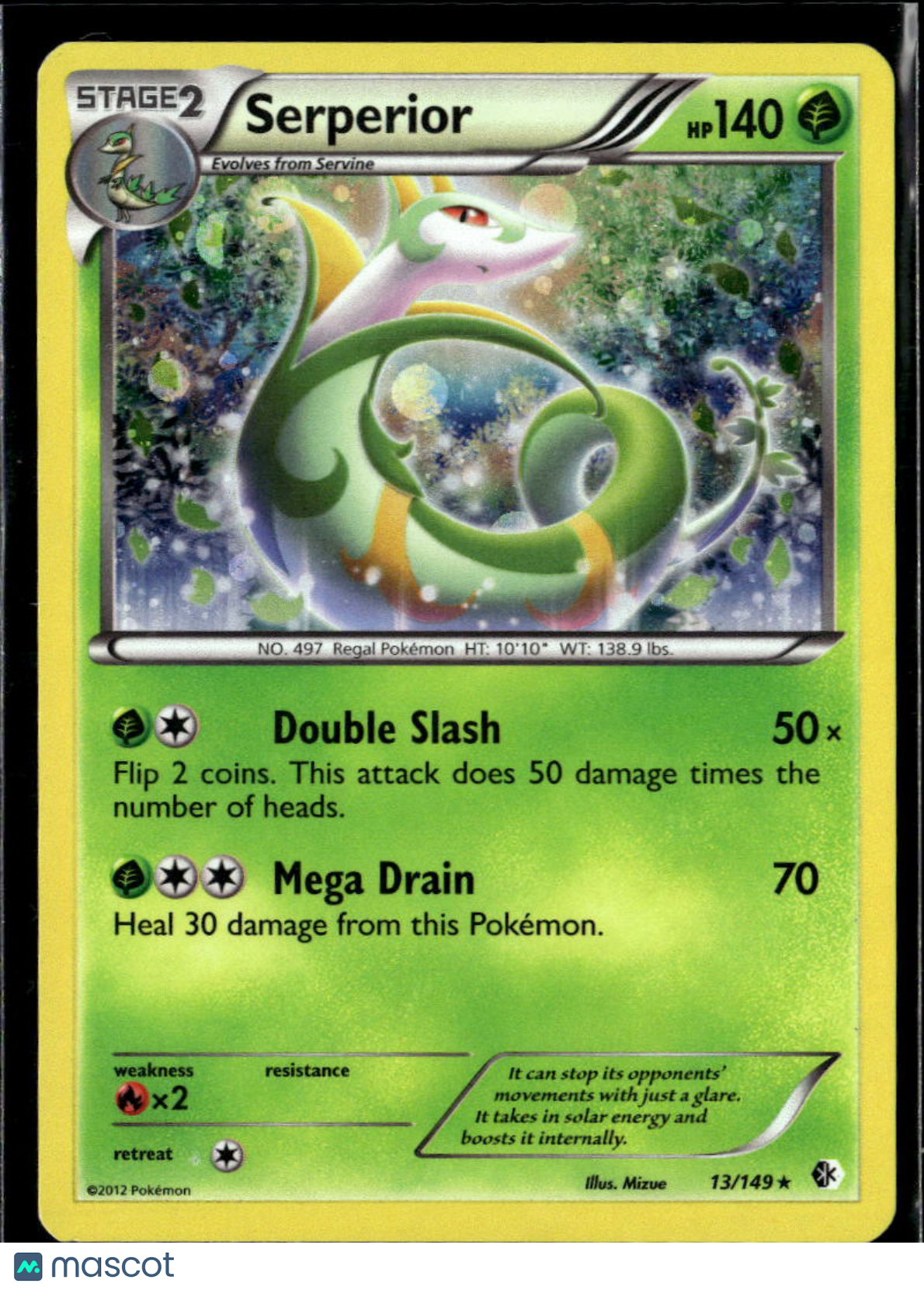 Serperior 2012 Boundaries Crossed Holo Rare #13/149