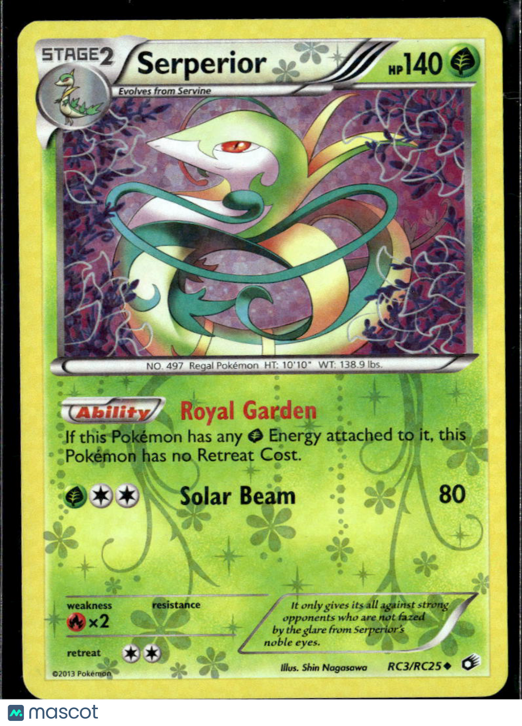 Serperior 2013 Legendary Treasures Holo Uncommon #RC3/RC25