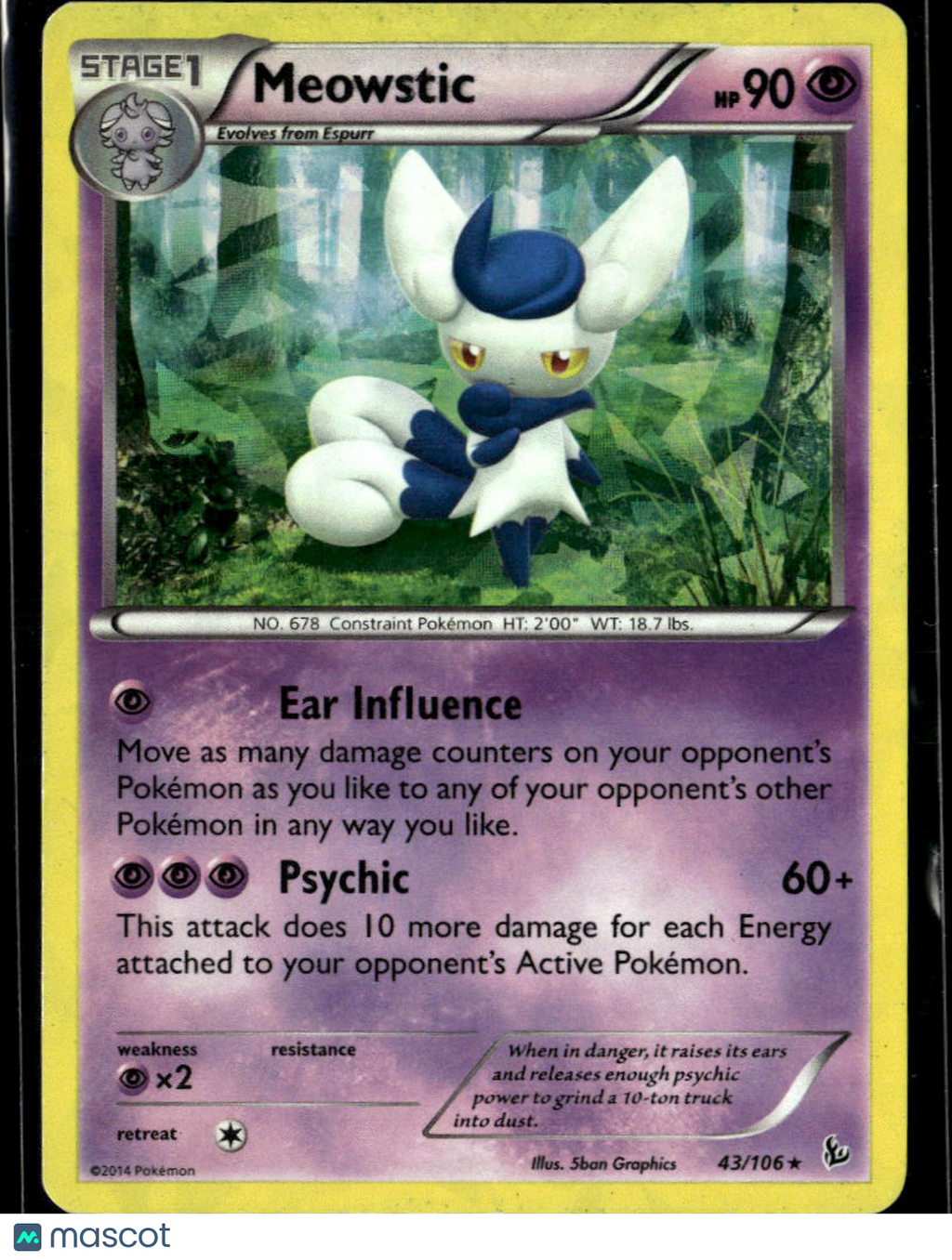 Meowstic 2014 Flashfire Rare #43/106
