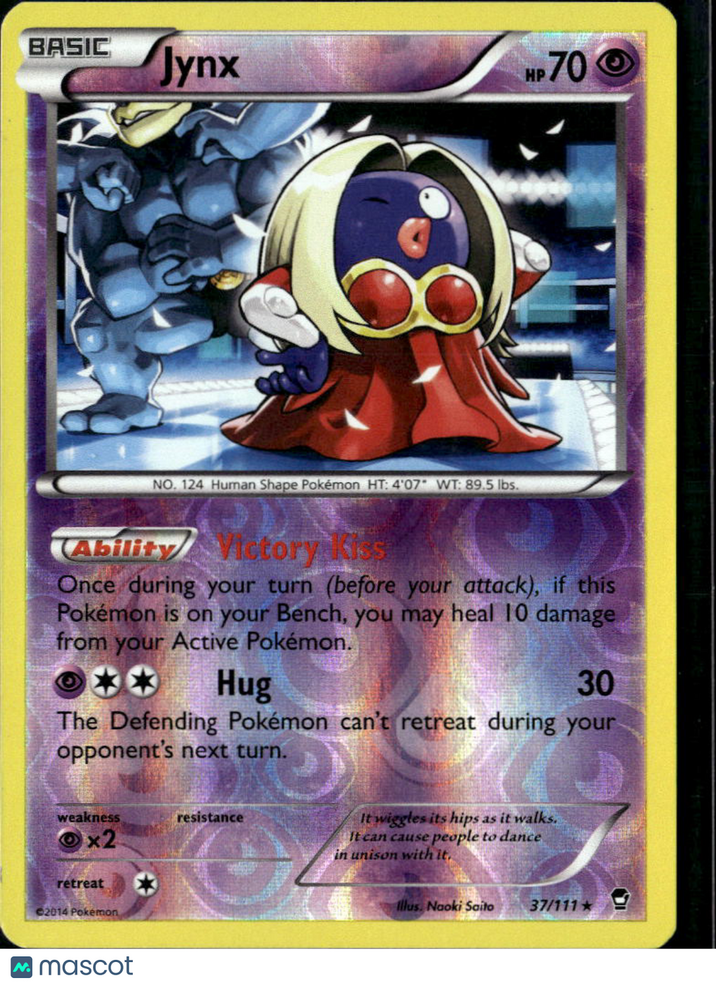 Jynx 2014 Furious Fists Reverse Holo Rare #37/111