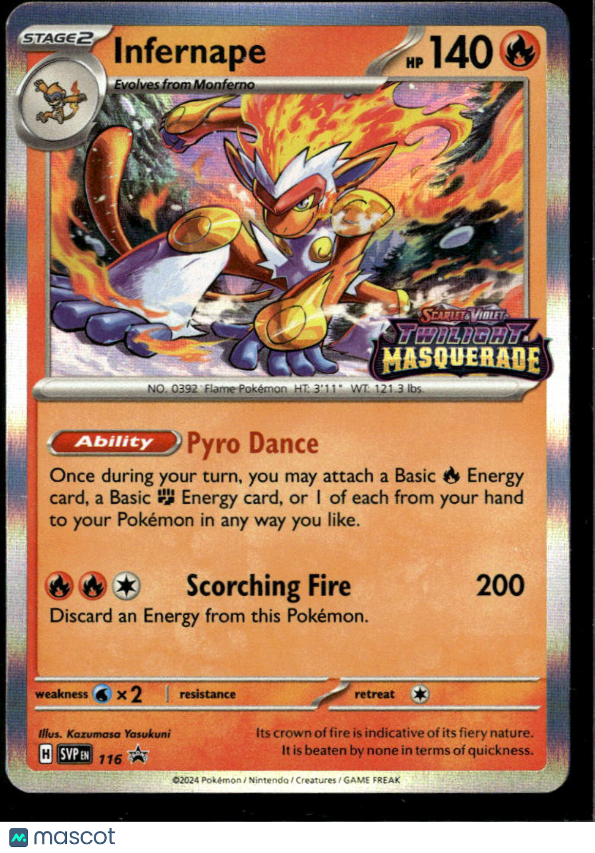 Infernape 2024 Twilight Masquerade Holo Black Star Promo #SVP EN 116