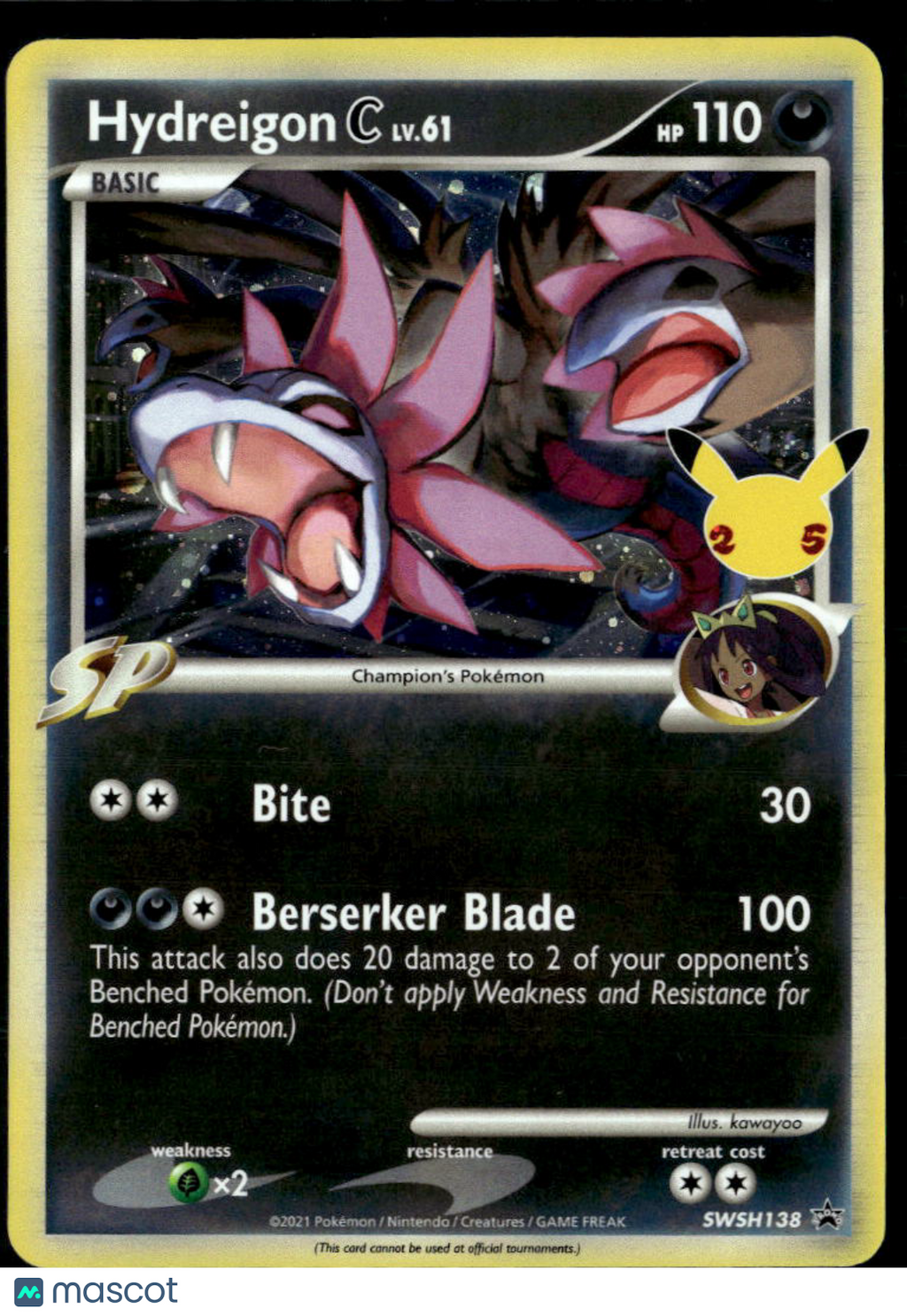 Hydreigon C 2021 Celebrations Holo Black Star Promo #SWSH138