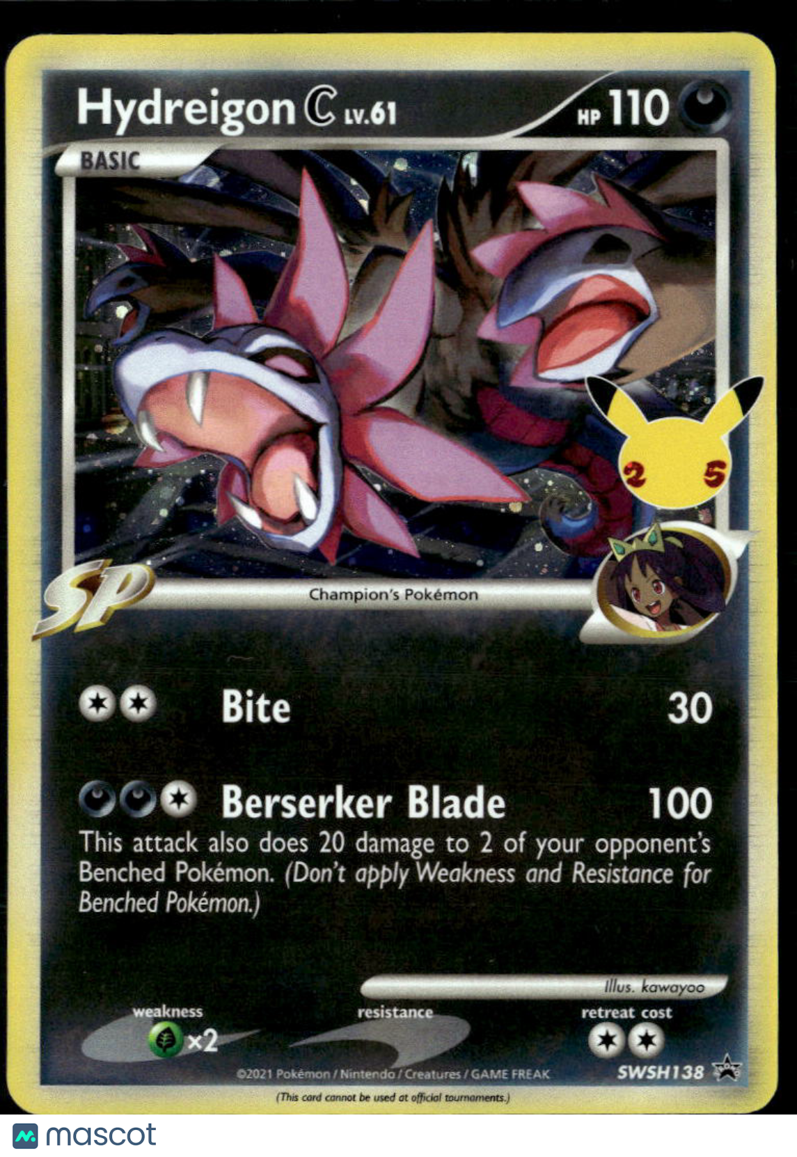 Hydreigon C 2021 Celebrations Holo Black Star Promo #SWSH138