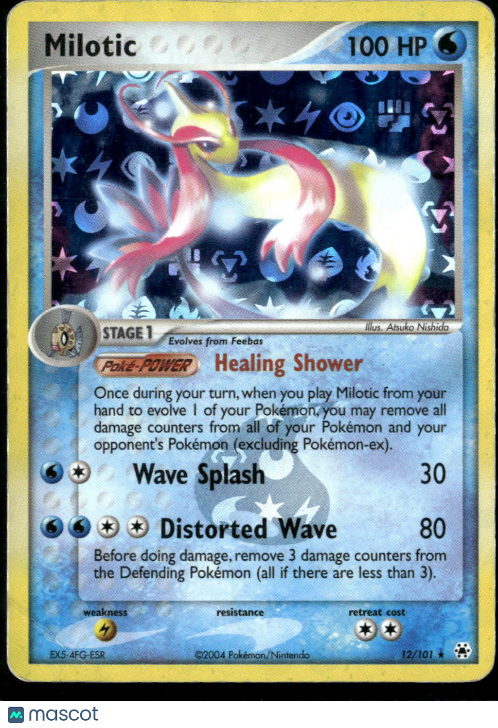 Milotic 2005 EX Emerald Holo Rare #12/101