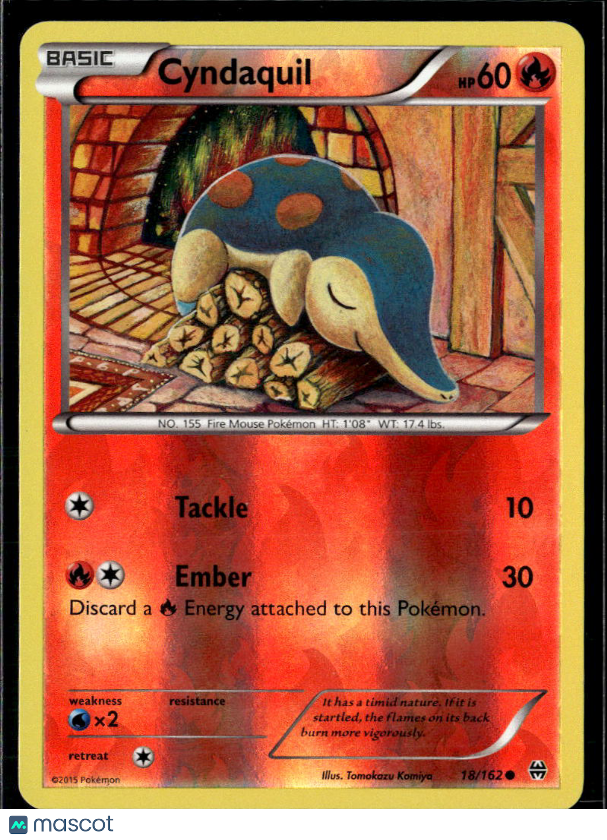 Cyndaquil 2015 BREAKthrough Reverse Holo #18/162
