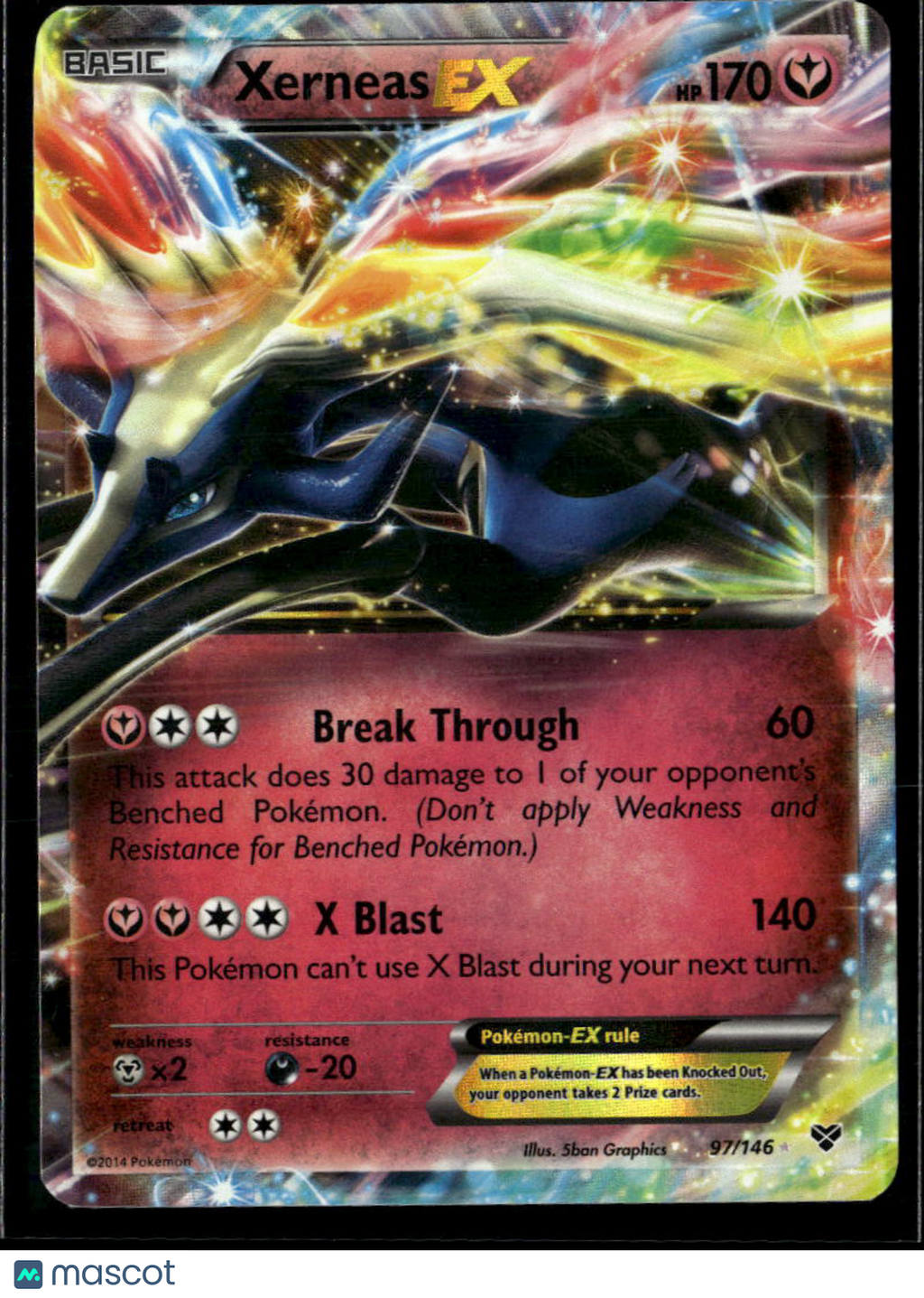 Xerneas EX 2014 XY Holo Rare #97/146