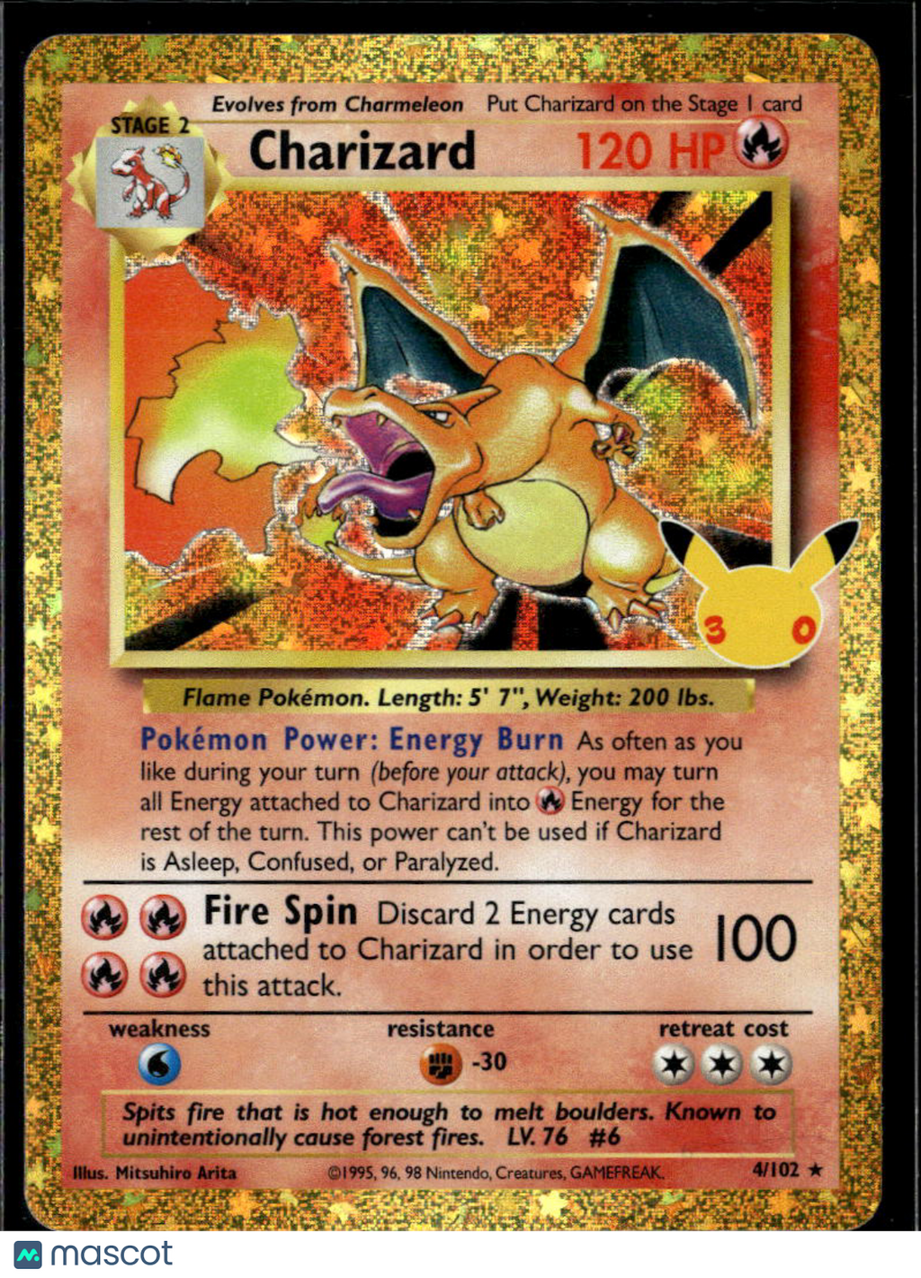 Charizard 2021 Celebrations Holo Rare #4/102