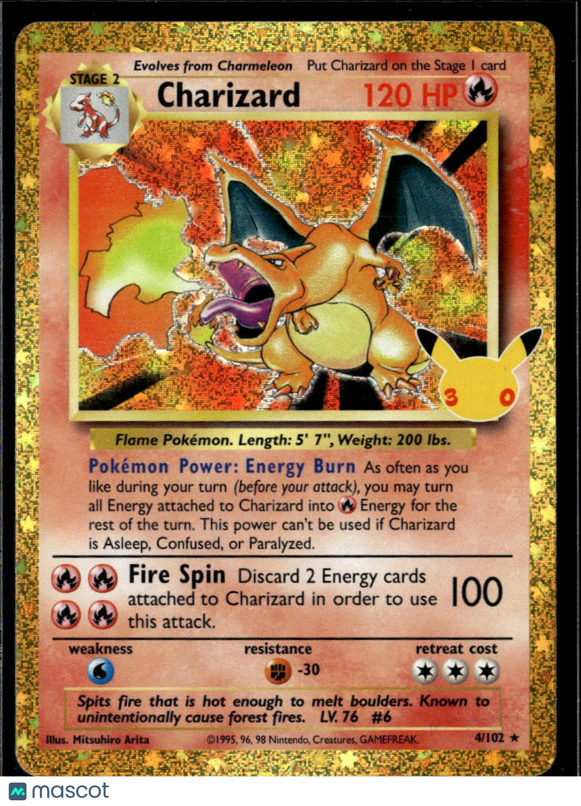 Charizard 2021 Celebrations Holo Rare #4/102