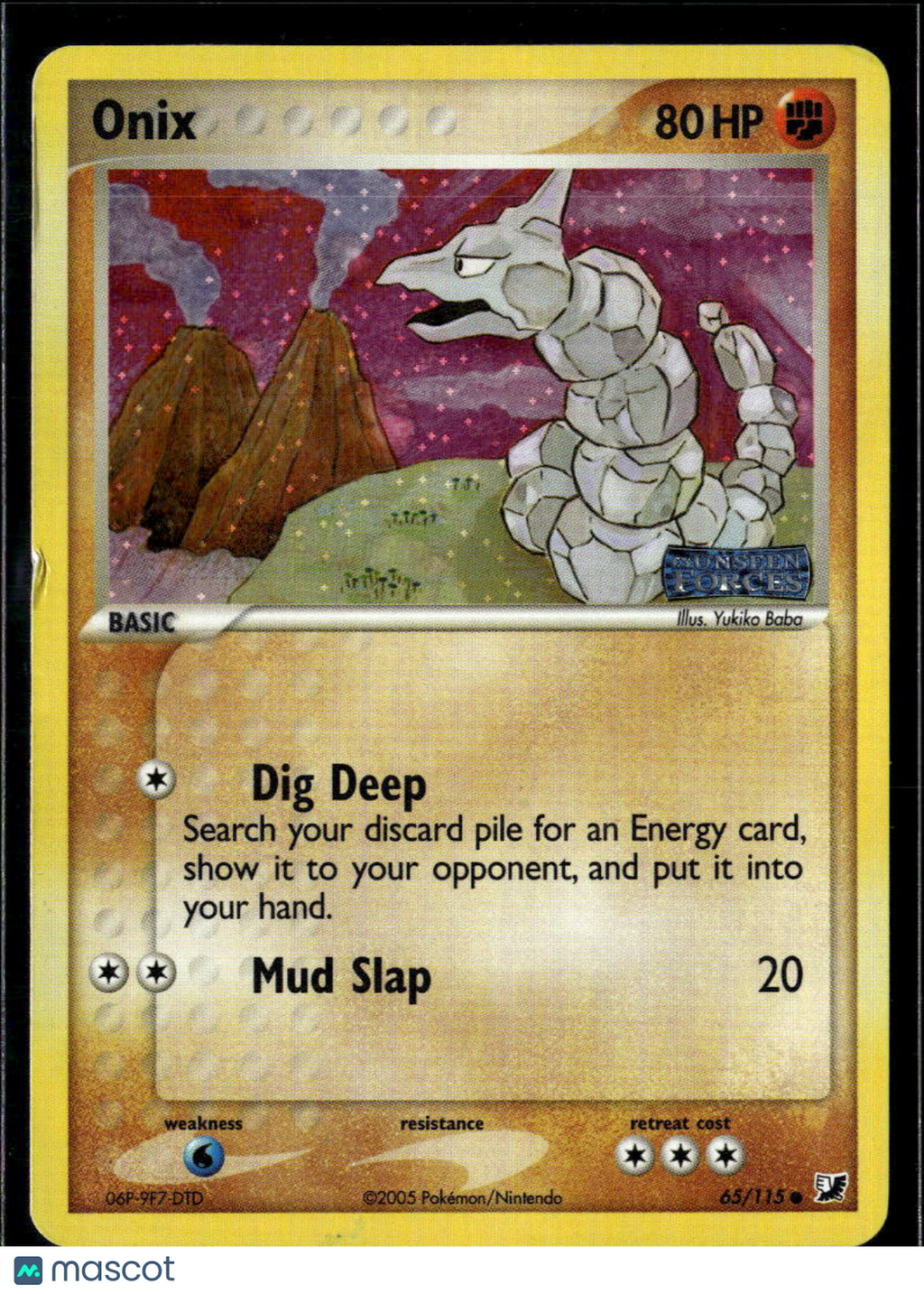Onix 2007 EX Unseen Forces Reverse Holo #65/115