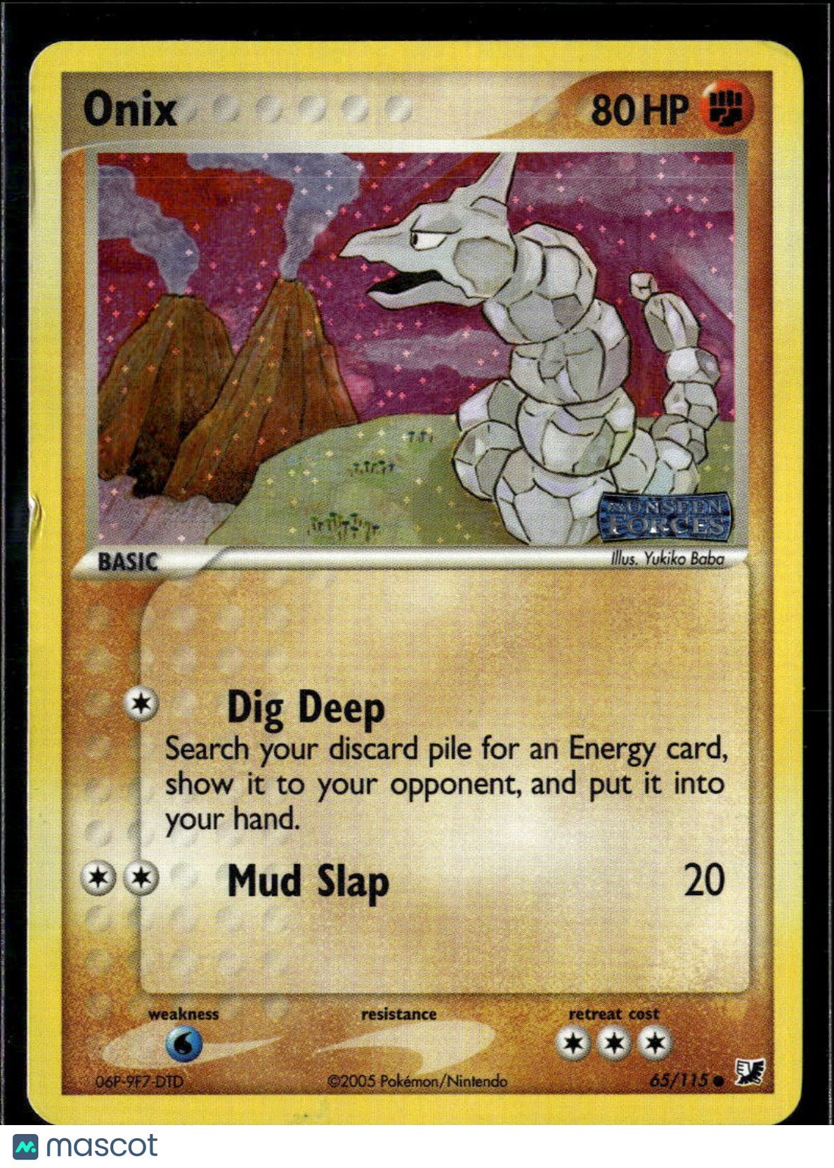 Onix 2007 EX Unseen Forces Reverse Holo #65/115