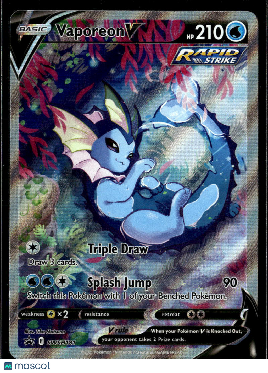 Vaporeon V SWSH: Sword & Shield Promo Cards Holo Black Star Promo FA #SWSH181