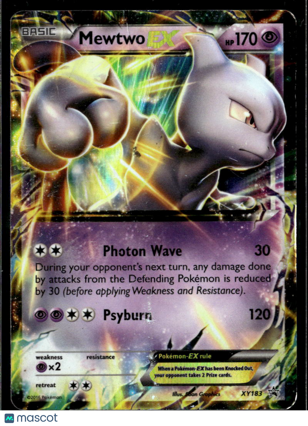 Mewtwo EX 2014 XY Holo Black Star Promo #XY183