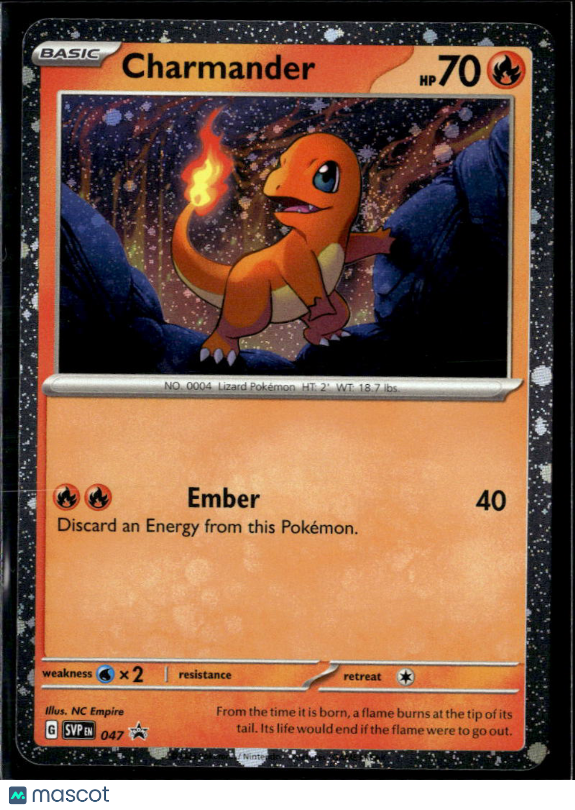 Charmander Scarlet & Violet Holo Black Star Promo #SVP EN 047