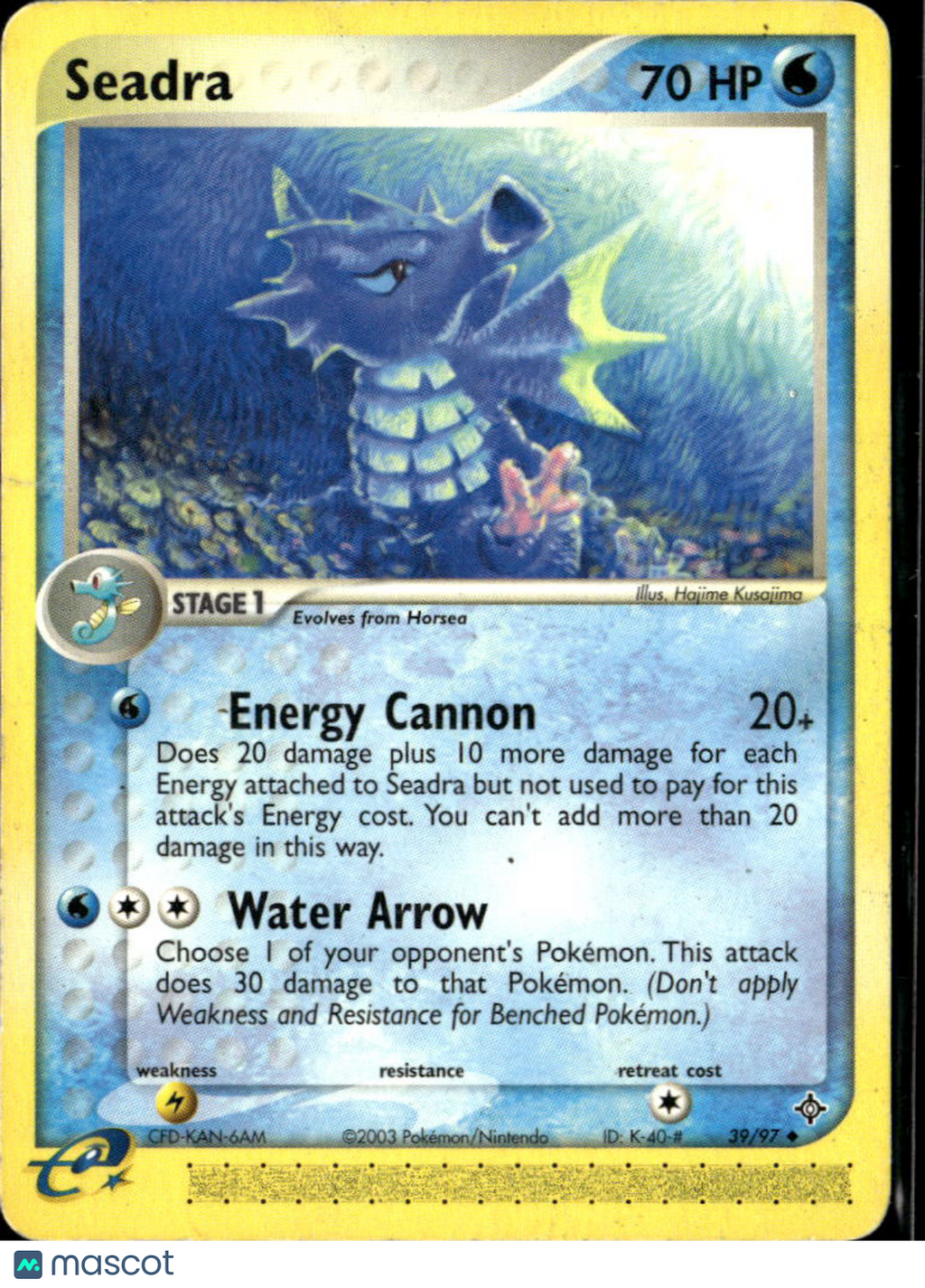Seadra 2003 EX Dragon Uncommon #39/97