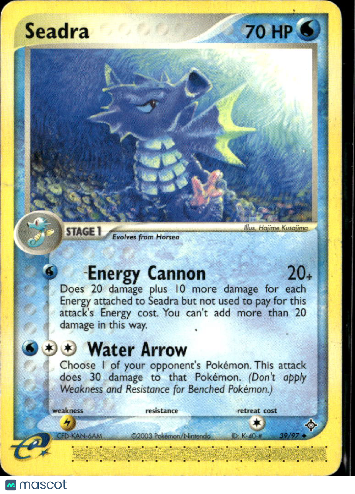 Seadra 2003 EX Dragon Uncommon #39/97