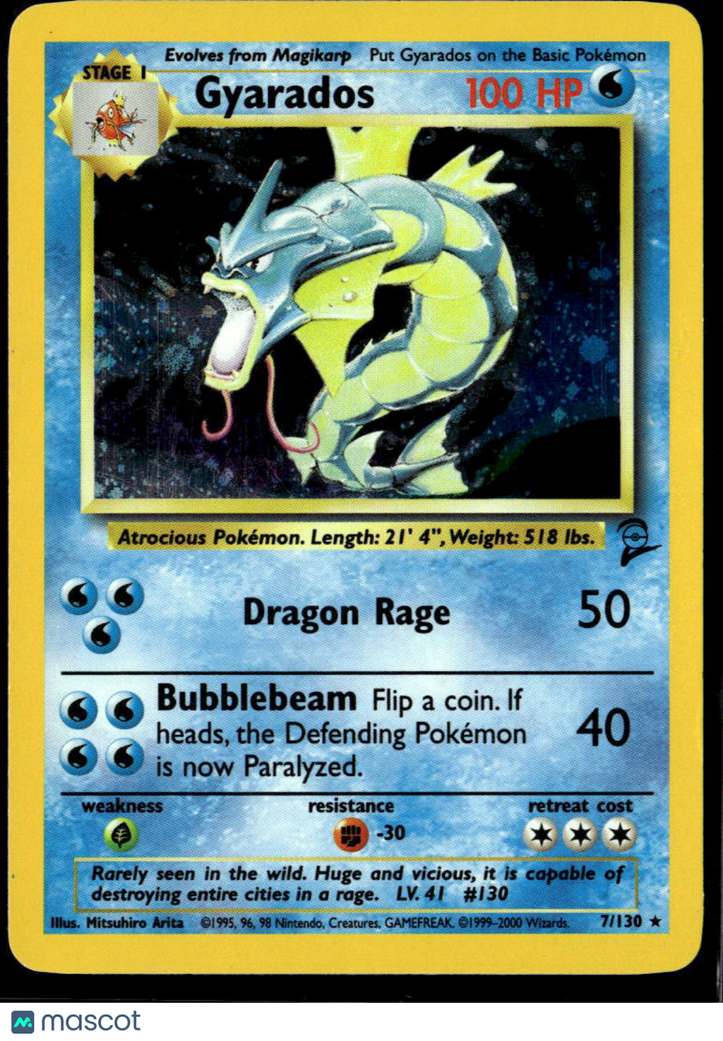 Gyarados 2000 Base Set 2 Holo Rare #7/130