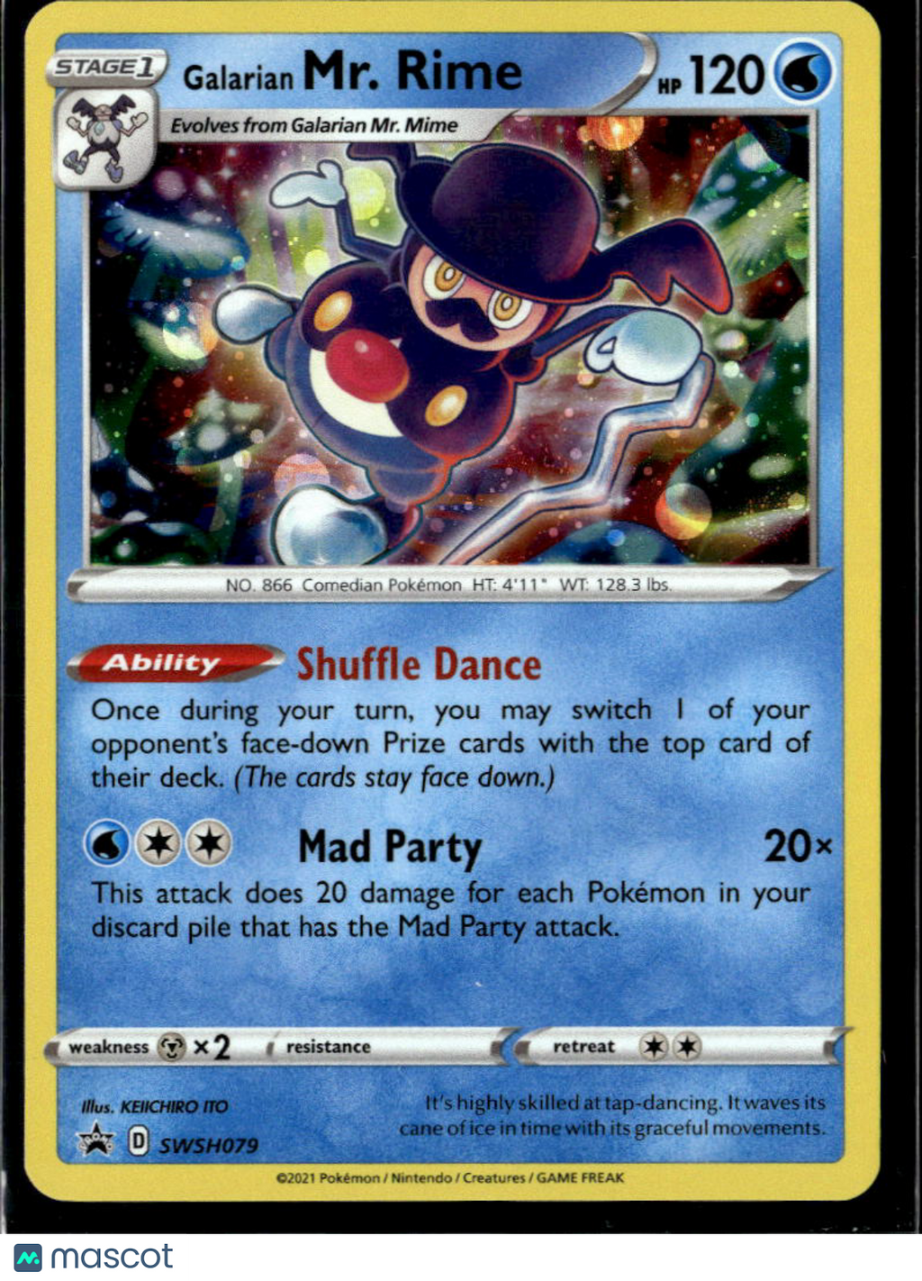 Galarian MR. Rime 2020 Sword & Shield Holo Black Star Promo #SWSH079