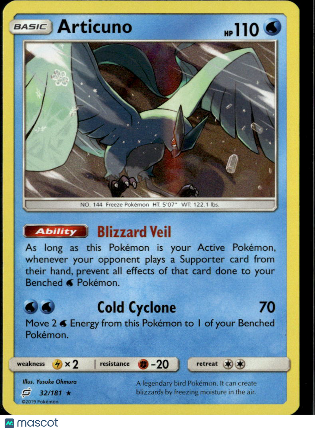 Articuno 2019 Team Up Holo Rare #32/181