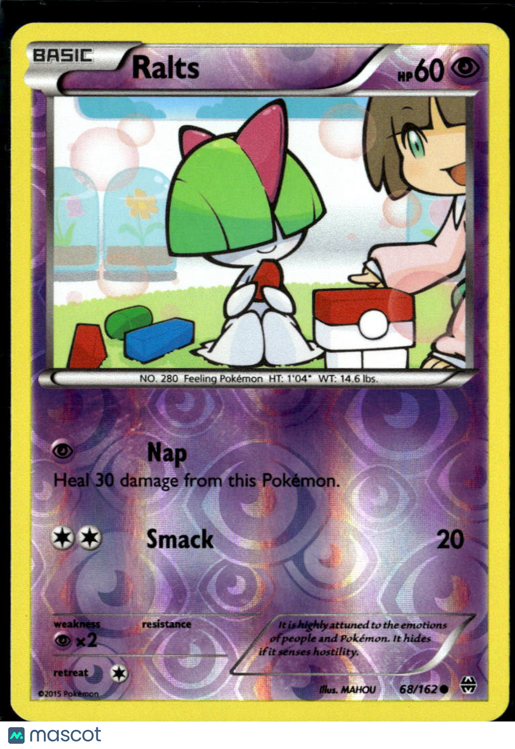Ralts 2015 BREAKthrough Reverse Holo #68/162