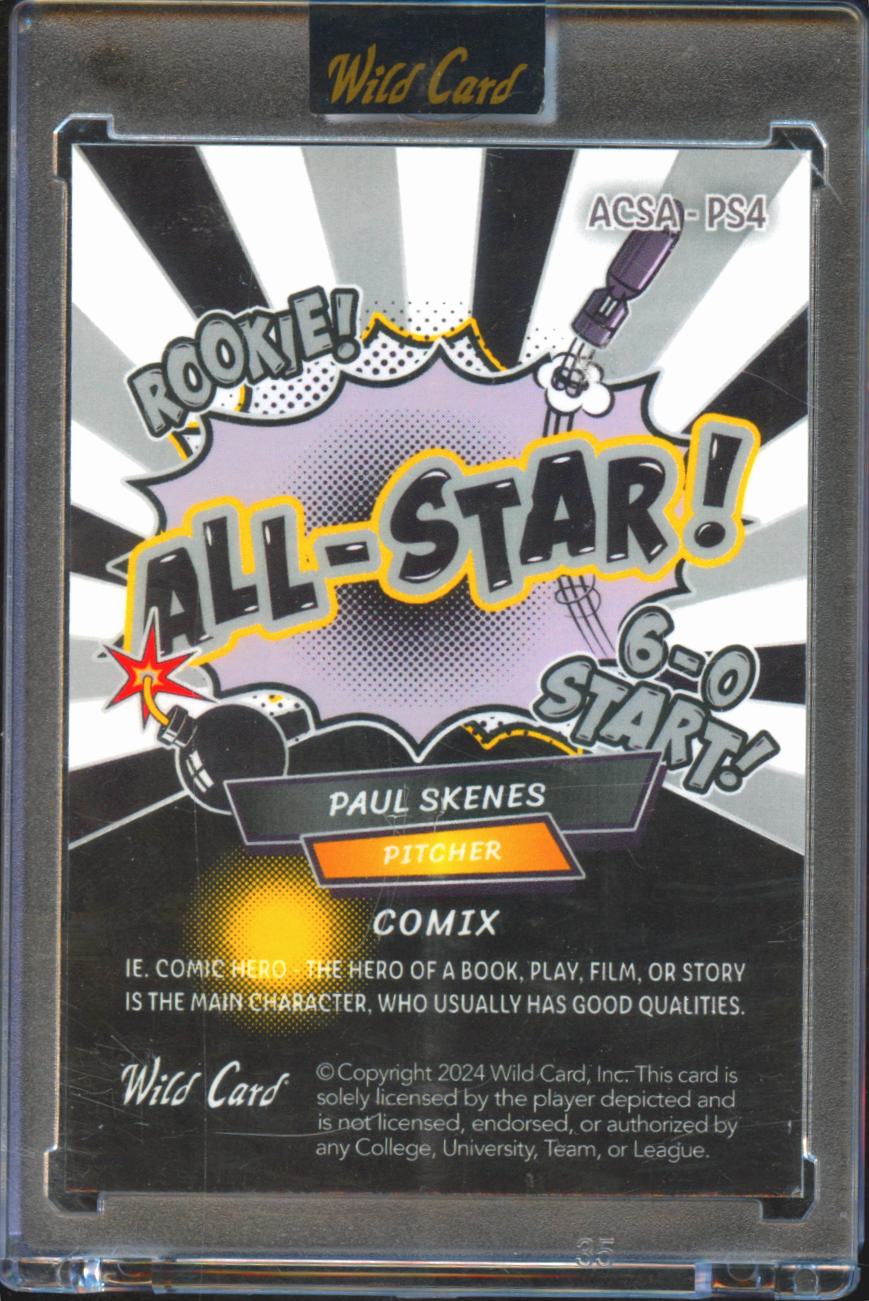 Paul Skenes 2024 Wild Card Alumination Comix Rookie RC 11/20 Pittsburgh Pirates