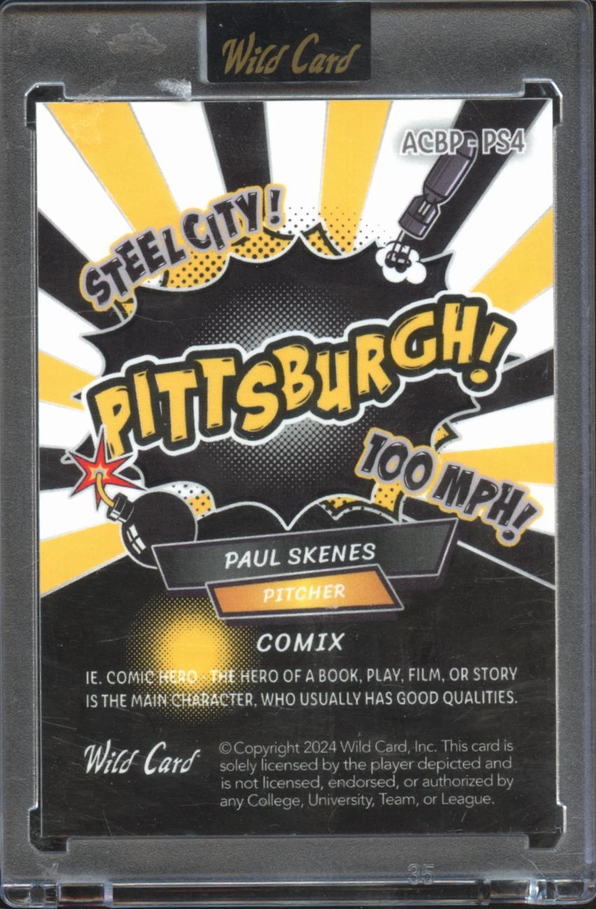 Paul Skenes 2024 Wild Card Alumination Comix Rookie 9/15 Pittsburgh Pirates