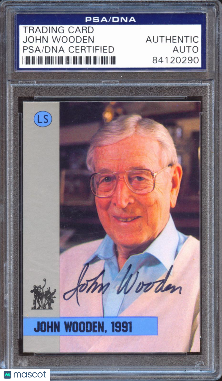 John Wooden 1991 Card Auto Autograph PSA DNA UCLA #1