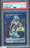 Ceedee Lamb 2020 Optic Rated Rookie Purple Shock RC Dallas Cowboys PSA 10