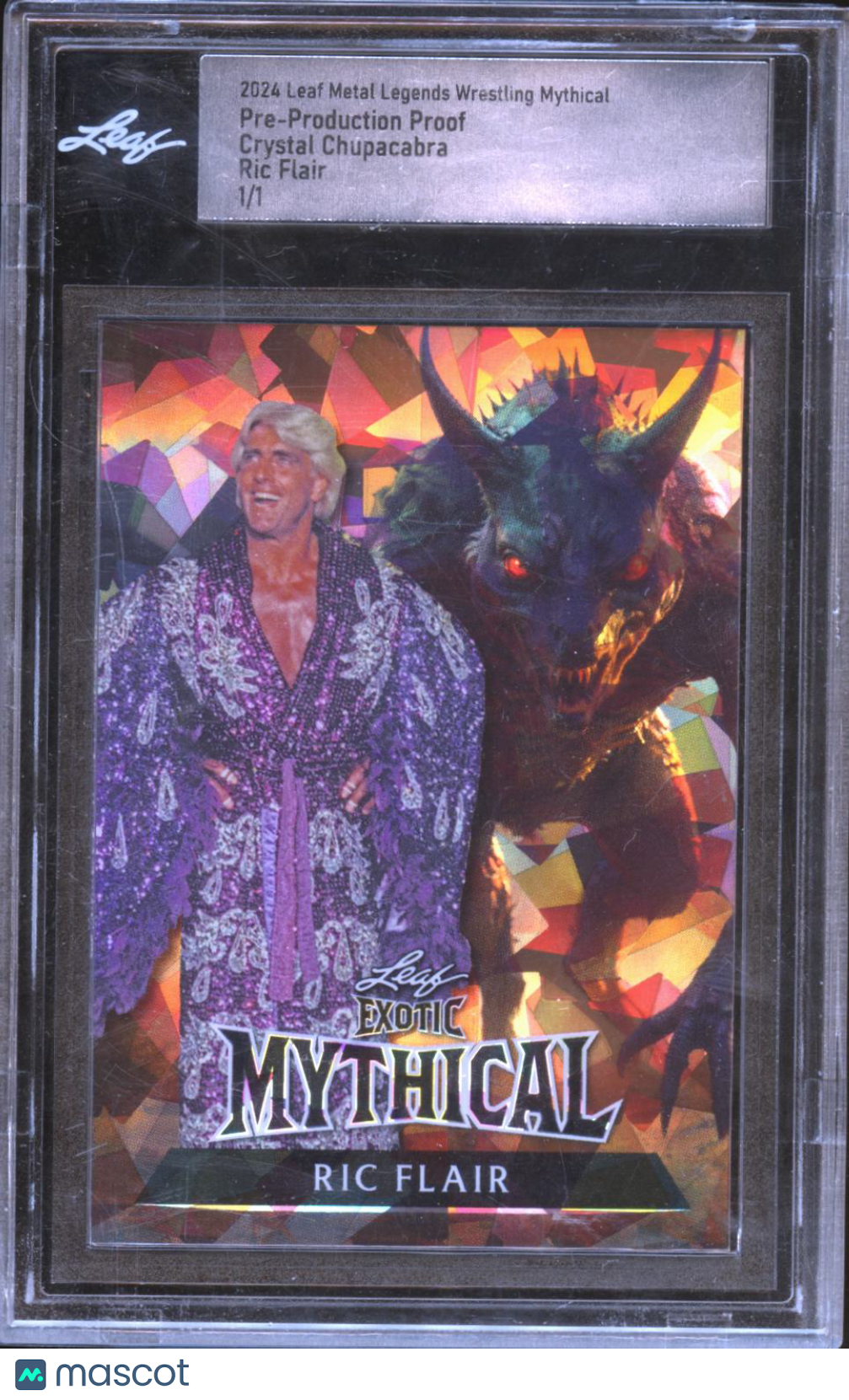 Ric Flair 2024 Leaf Metal Legends WWE Wrestling Pre-Production Proof Crystal 1/1