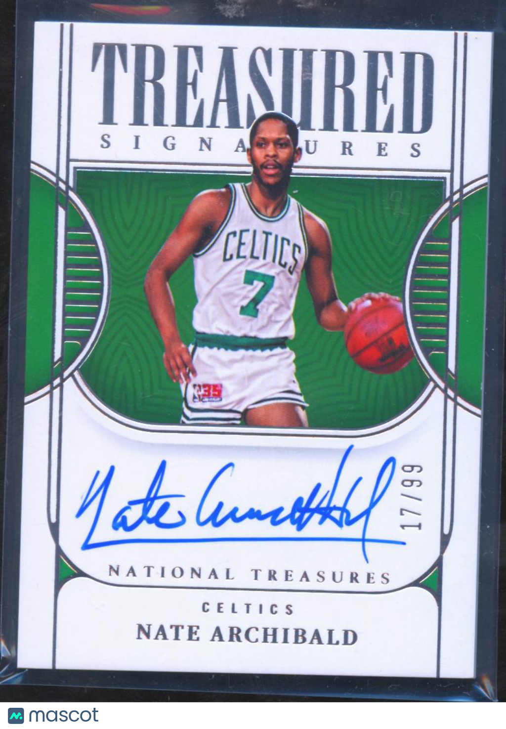 Nate Archibald 2022-23 National Treasures Auto Autograph 17/99 Boston Celtics