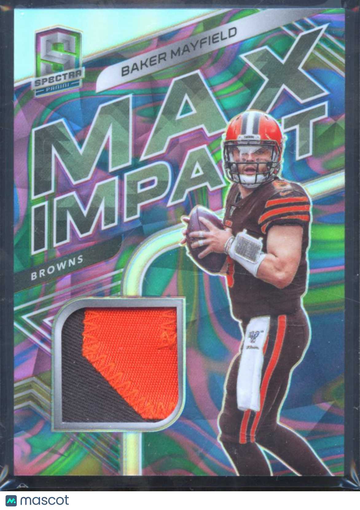 Baker Mayfield 2020 Spectra Psychedelic Jersey Patch 4/4 Cleveland Browns