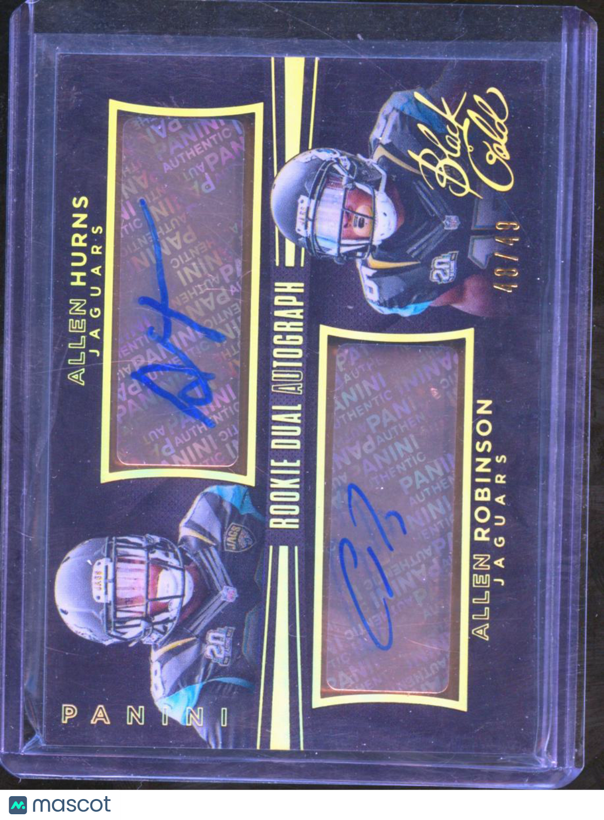 Allen Hurns Allen Robinson 2015 Black Gold Auto Autograph 48/49 Jaguars