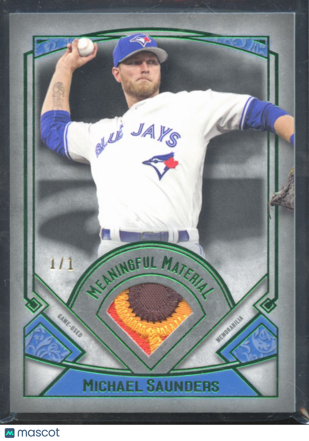 Michael Saunders 2017 Museum Collection Patch Game Worn Patch 1/1 Blue Jays