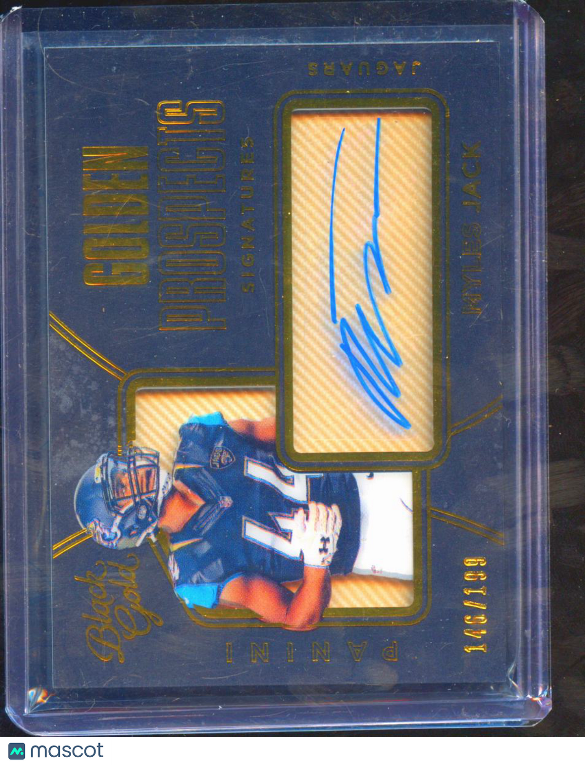 Myles Jack 2016 Black Gold Auto Autograph Rookie RC /199 Jacksonville Jaguars