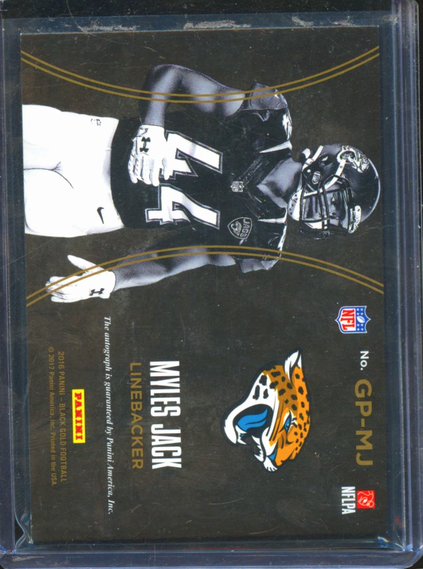 Myles Jack 2016 Black Gold Auto Autograph Rookie RC /199 Jacksonville Jaguars