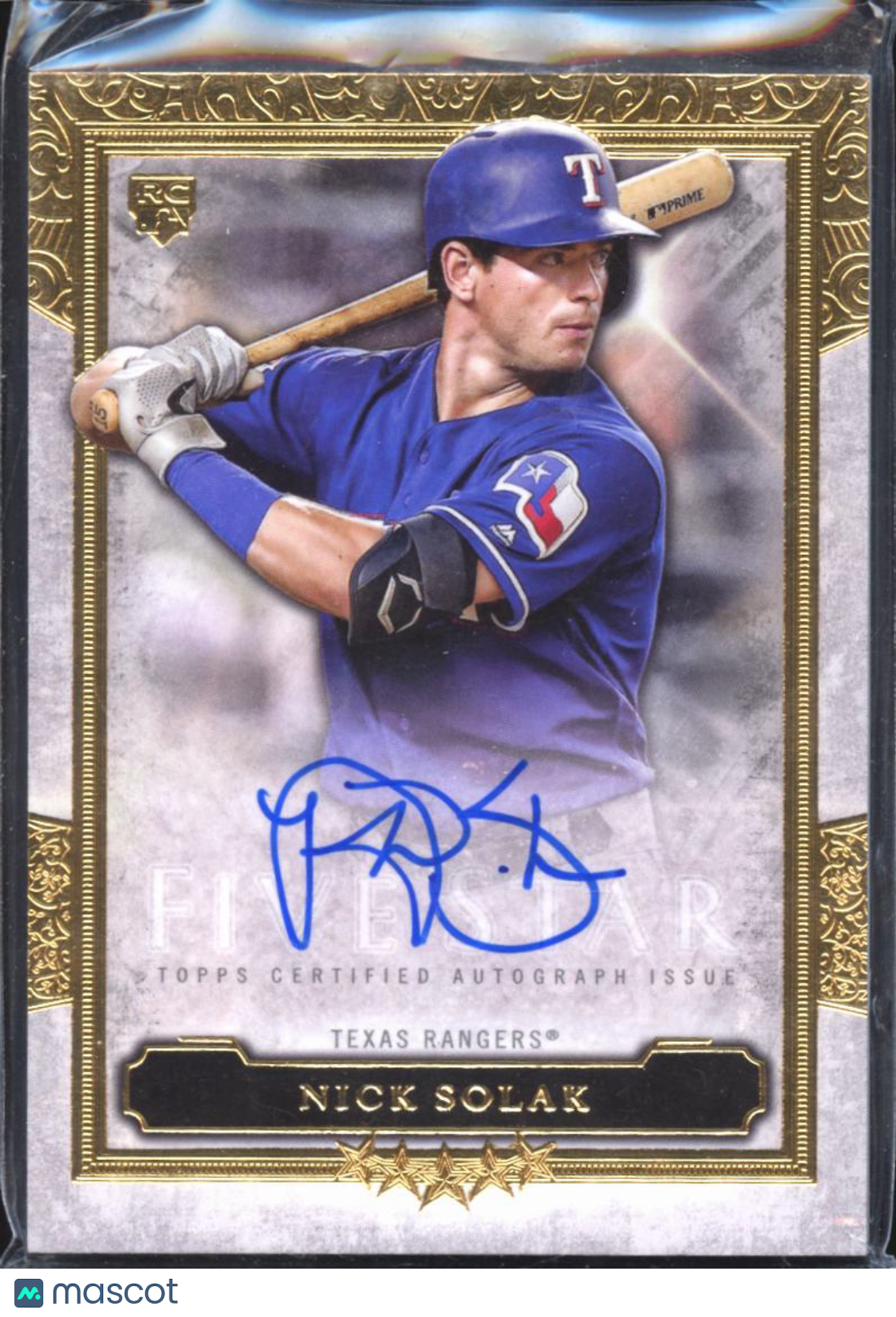 Nick Solak 2020 Topps Five Star RC Auto Autograph Rookie Texas Rangers