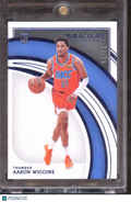 Aaron Wiggins 2021-22 Immaculate Blue Rookie RC 24/25 Oklahoma City Thunder