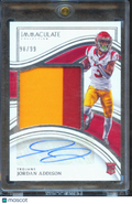 Jordan Addison 2023 Immaculate Auto Autograph Patch RC 98/99 USC Trojans