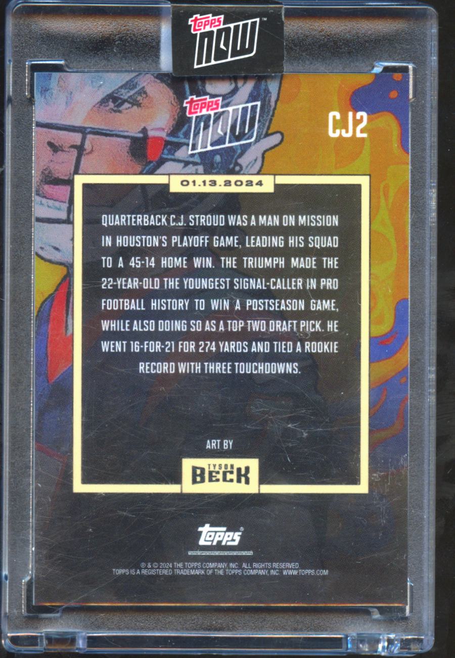 C.J. Stroud 2024 Topps Now RC Rookie #CJ2 Houston Texans