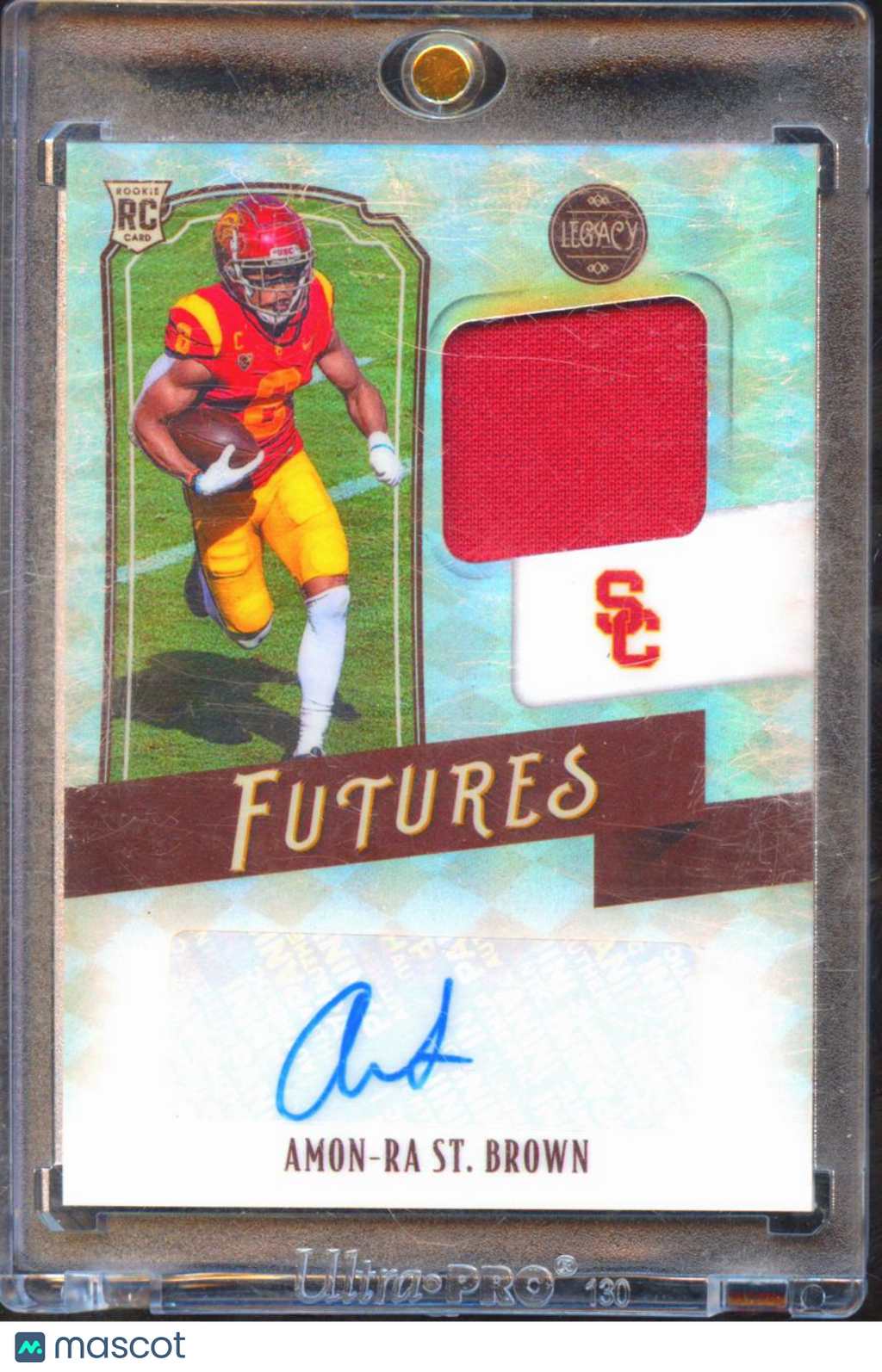Amon-Ra St. Brown 2021 Legacy Auto Autogrph Patch RC /399 USC Trojans Lions