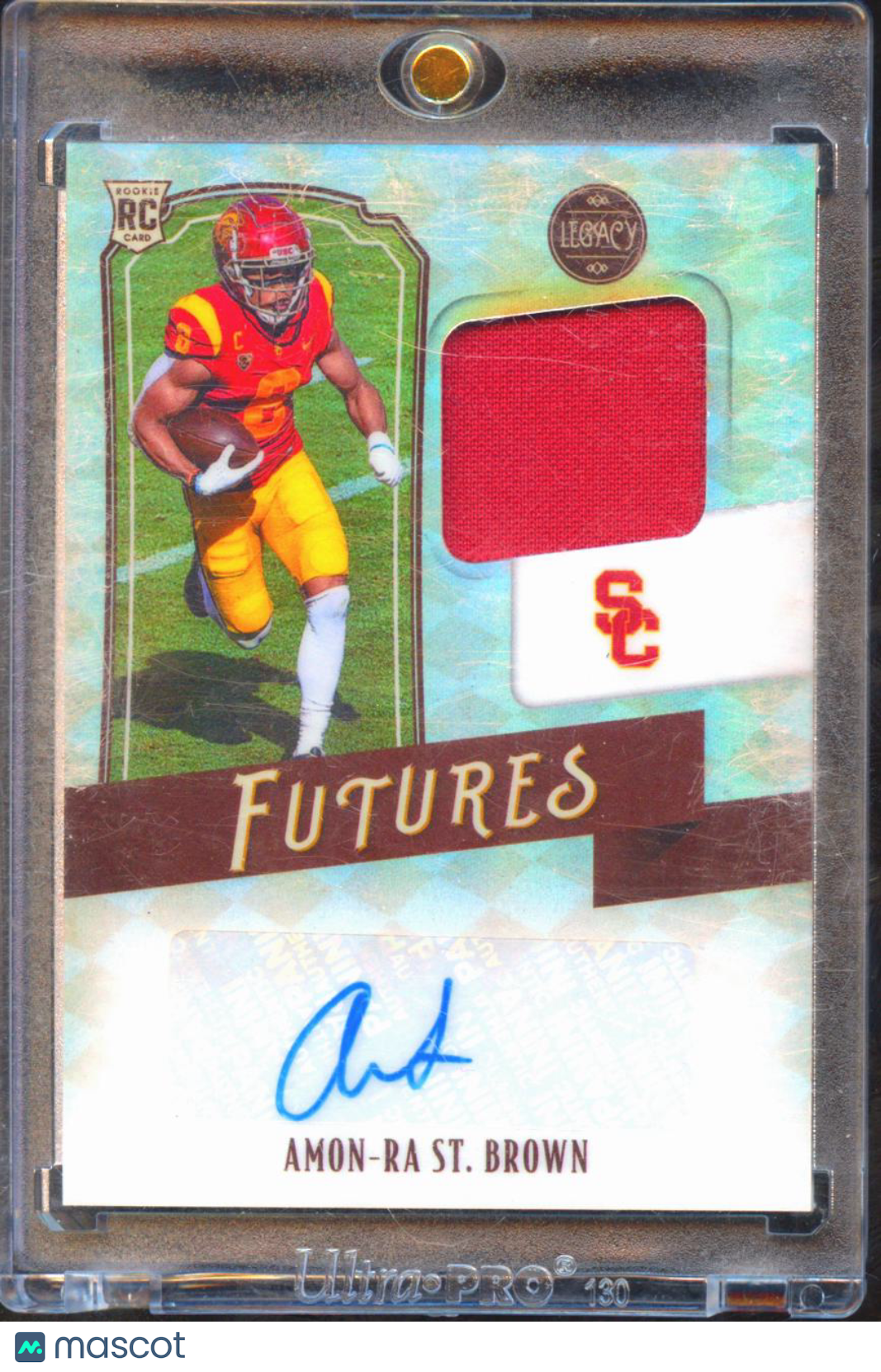 Amon-Ra St. Brown 2021 Legacy Auto Autogrph Patch RC /399 USC Trojans Lions