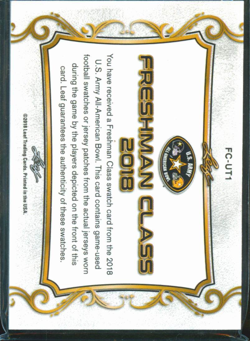 Anthony Cook Brennan Eagles 2018 Leaf US Army Game Worn Patch Longhorns /40
